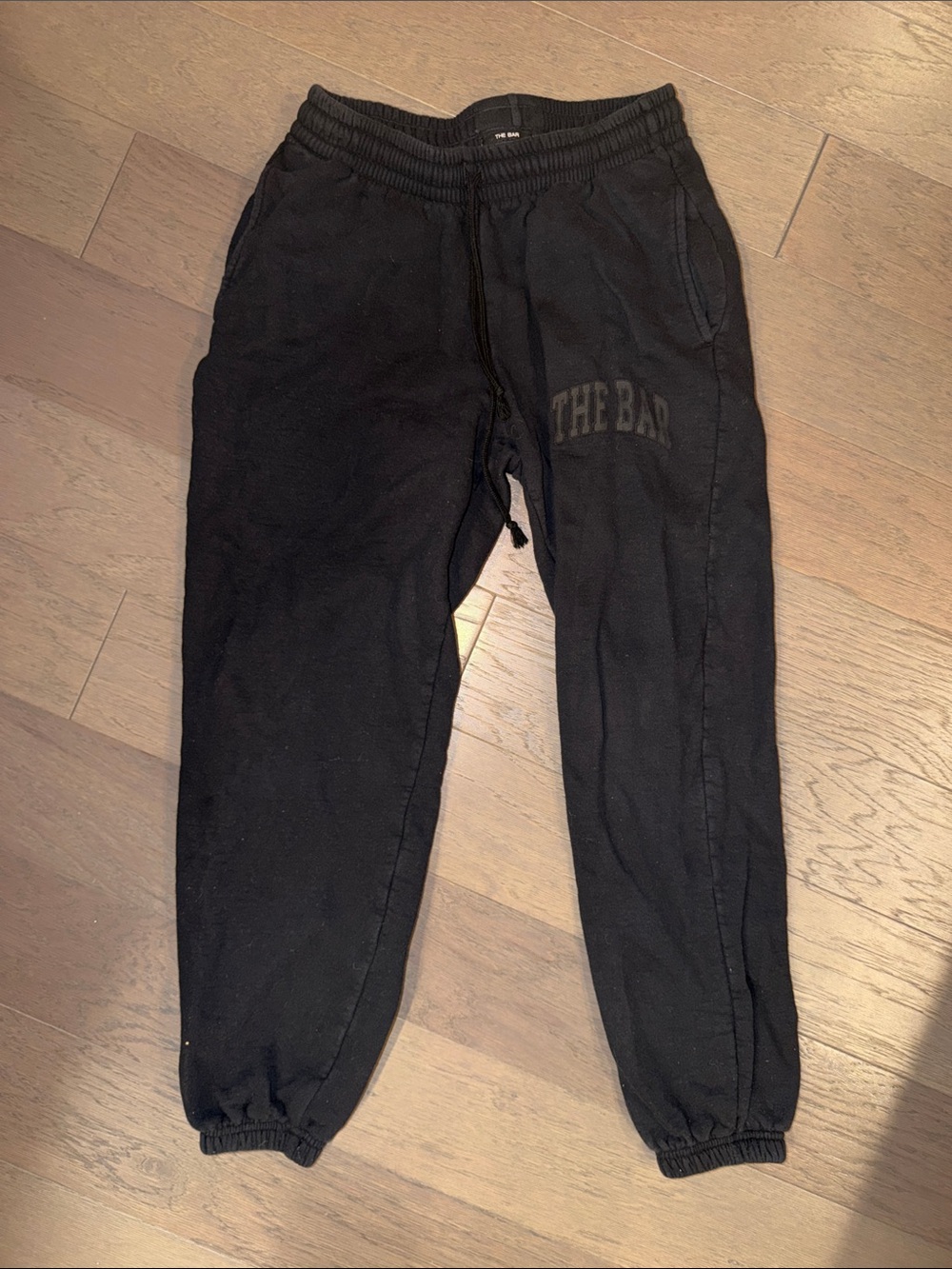 The Bar Black Jogger Sweatpants with 'THE BAR Graphic
